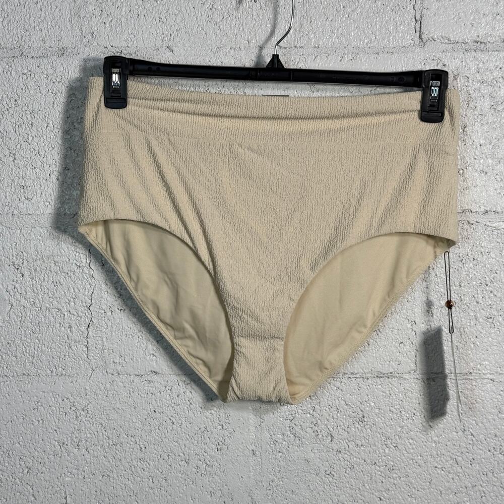 CALIA Women's Wide Banded High Rise Swim Bottoms sand XL